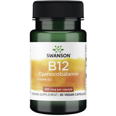 Swanson Vitamin B12 500 mcg 30 kapslí – Hledejceny.cz