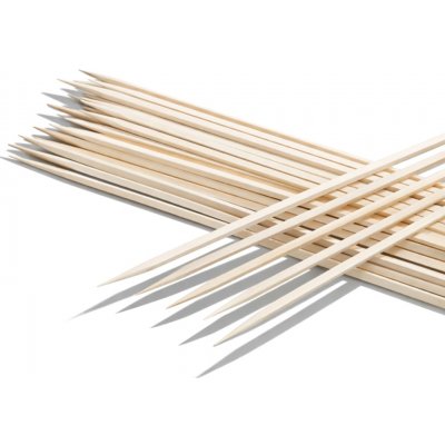40 cm hranaté bambusové špejle s hrotem – 100 ks | Gastrokitchen% – Zboží Dáma