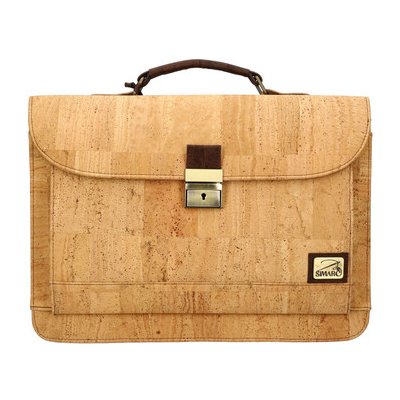 Prestižní portugalská korková pánská aktovka SIMARC přírodní – Sleviste.cz