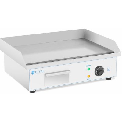 ROYAL Catering Elektrická grilovací deska - 55 cm - RC - hladký povrch - 3 000 W