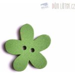 Dřevěný dekorační knoflík, zelený – Zboží Dáma