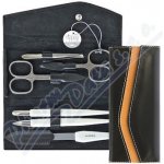 Nippes Solingen manikúra 6 dílná stříbrná černá kůže sada – Zboží Dáma