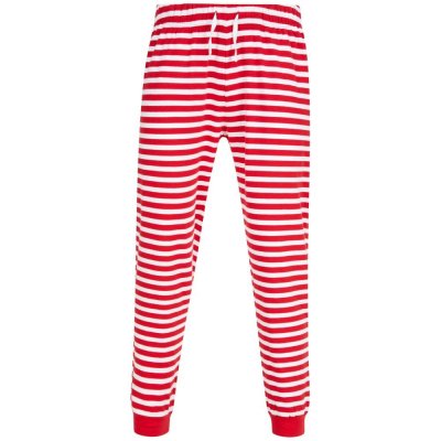 Skinnifit pánské pyžamové kalhoty červeno bílé