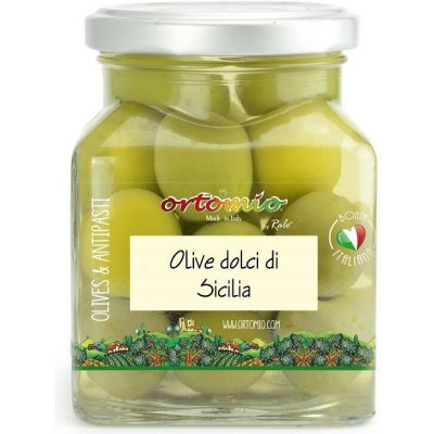Ortomio Zelené olivy bez pecky ve slaném nálevu 314 ml