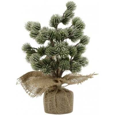 Chic Antique Zelený ojíněný vánoční cedrový stromek v jutě Fleur Cedar Tree - 30 cm - Chic Antique – Hledejceny.cz