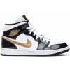 Dámské tenisky Jordan 1 Mid patent black white gold 852542-007