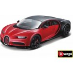 Bburago Plus Bugatti Chiron červená 1:18 – Zboží Mobilmania