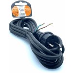 Solight flexo šňůra, 2x 1mm2, gumová, černá, 5m PF31 – Zboží Živě