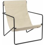 FERM LIVING Křeslo Desert Lounge, Black / Cloud – Hledejceny.cz