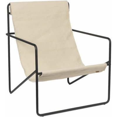 FERM LIVING Křeslo Desert Lounge, Black / Cloud – Hledejceny.cz