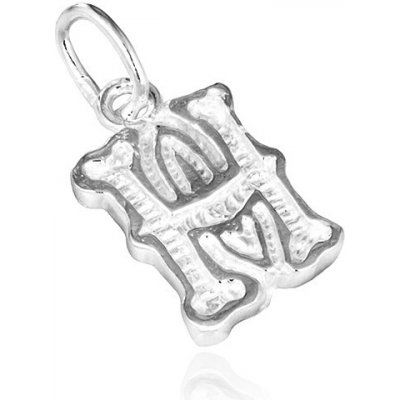 Šperky eshop Stříbrný přívěsek 925 písmeno H s dekorací AB5.07 – Zboží Mobilmania