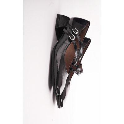 WONDERS dámské lodičky lak černé – Sleviste.cz