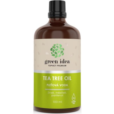 Green Idea Tea tree pleťová voda s měsíčkem, panthenolem a zinkem bez alkoholu 100 ml