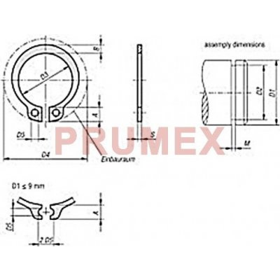 Pojistný kroužek na hřídel DIN 471 - 12 mm – Zboží Mobilmania