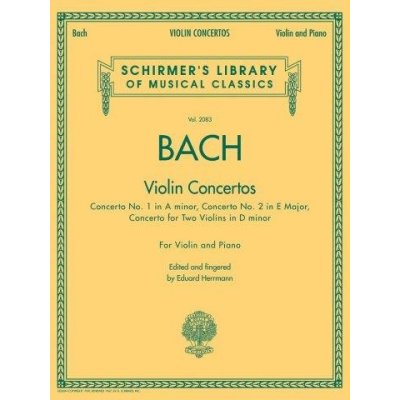 J.S. Bach Violin Concertos noty, housle, klavír – Hledejceny.cz