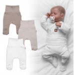 Baby Nellys Rostoucí výhodná sada 3x polodupačky pro miminko Nature béžová taupe bílá – Zboží Dáma