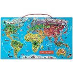 Janod magnetická mapa sveta MAGNETIC WORLD MAP SPANISH VERSION 92 magnetov štátov – Zboží Mobilmania