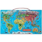 Janod magnetická mapa sveta MAGNETIC WORLD MAP SPANISH VERSION 92 magnetov štátov – Hledejceny.cz