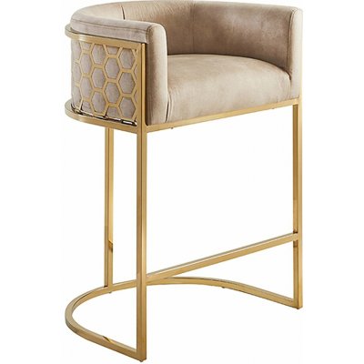 Interior DE BZ47503 ELEGANCE 88 cm béžová / zlatá samet – Zboží Mobilmania