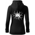 Cyclo výplet Dámská mikina trendy zipper s kapucí Černá – Hledejceny.cz