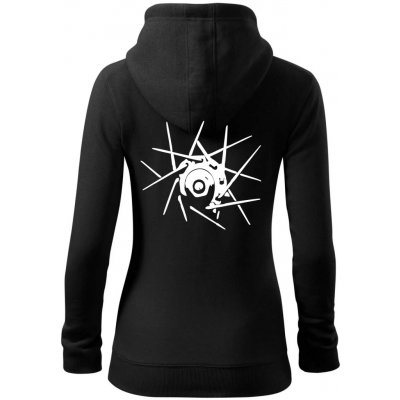 Cyclo výplet Dámská mikina trendy zipper s kapucí Černá – Hledejceny.cz