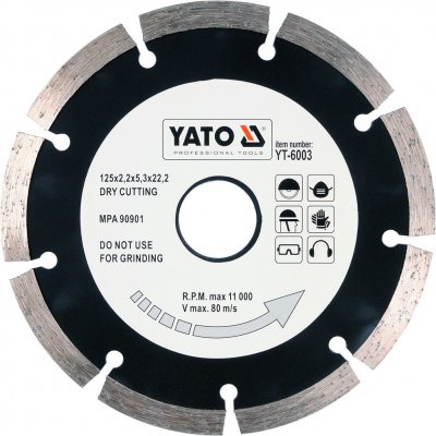 Yato Kotouč Diamantový 125 x 22,2 x 2,2 mm YT-6003 – Hledejceny.cz
