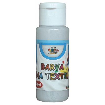 Creatoys Barva na textil 60 ml stříbrná