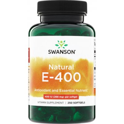 Swanson Vitamín E Přírodní 400 iu 250 kapslí – Hledejceny.cz