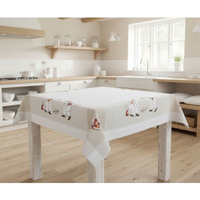 Forbyt Ubrus celoroční Červené srdíčka režný 85x85 cm – Zboží Mobilmania