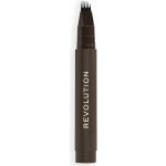 Makeup Revolution Instant Brow Hair fix na obočí Dark Brown 1,8 ml – Zboží Dáma