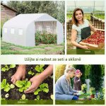 Outsunny fóliový 4,45 x 2,99 x 2,05 m bílý – Sleviste.cz