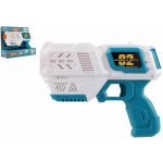 Bublifuk pistole s náplní plast 19cm na baterie v krabici 21x17x7cm – Zboží Mobilmania