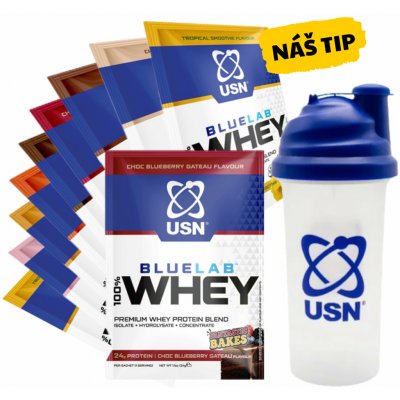 AKCE 10x USN BlueLab 100% Whey Protein Premium 34 g + ZDARMA Šejkr 500 ml – Sleviste.cz