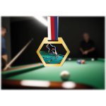 Akrylátová medaile Billiard Zlatá – Zboží Dáma