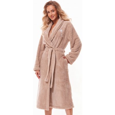 L&L Dlouhý dámský župan 2323 Monique Béžová – Zboží Mobilmania