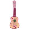 Dětská hudební hračka a nástroj Bontempi Klasická dřevěná kytara v dívčí růžové barvě 55 cm