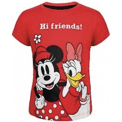 Dětské tričko Minnie & Daisy červené „Hi friends!“ – Sleviste.cz