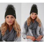 Fashionweek dámská zimní čepice s bambulí flísová podšívka ZIZI-V13 Khaki – Zboží Mobilmania