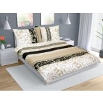 Bellatex bavlna povlečení F90/927 béžové lístky 200x200 2x70x90 – Sleviste.cz