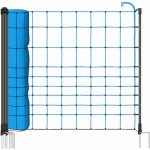 Modrá vodivá síť STANDARD pro elektrický ohradník proti vlkům, výška 120 cm, 50 m, dvojitý hrot – Zboží Mobilmania