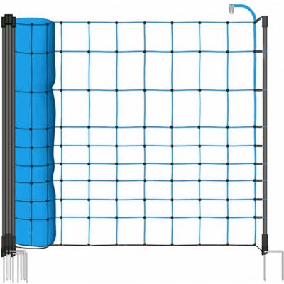 Modrá vodivá síť STANDARD pro elektrický ohradník proti vlkům, výška 120 cm, 50 m, dvojitý hrot – Zboží Mobilmania