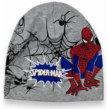 Spiderman Chlapecká jarní čepice šedé