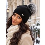 Fashionweek dámská zimní čepice s bambulí Krasnal ZIZI-C7 černá – Hledejceny.cz