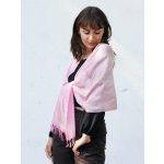 Hedvábná šála růžovo smetanová – Hledejceny.cz