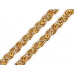 Leonský prýmek s flitry, střední, 2 zlatá – Sleviste.cz