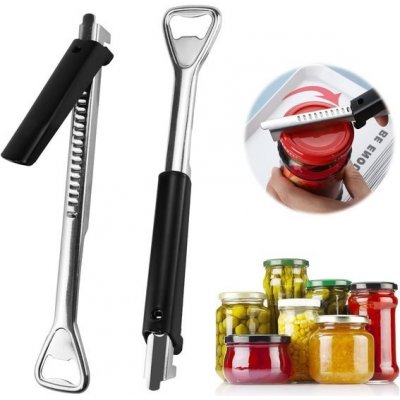 Nastavitelný otvírák na konzervy, multifunkční otvírák na lahve z nerezové oceli 2 v 1, ruční – Hledejceny.cz