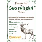 Pasovací list na lovce zvěře jelení – Zboží Dáma