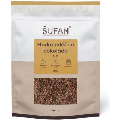 Šufan Horká mléčná čokoláda 51% 500 g