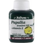 MedPharma Pupalka dvouletá 500 mg + Vitamín E 67 kapslí – Hledejceny.cz