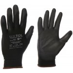 Rukavice pracovní z polyesteru polomáčené v polyuretanu GLOVE PE-PU 9, černé, velikost 9" – Zboží Mobilmania